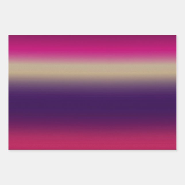 Purple Rainbow ombre set 2 Wrapping Paper Sheet (Front)