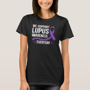Purple Rainbow Ribbon Support Warrior Of A Lupus A T-Shirt