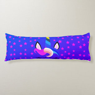 Purple Rainbow Unicorn Star Print Body Pillow