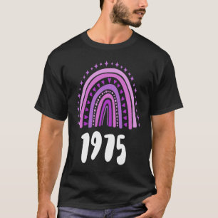Purple Rainbow Year Of Birth 1975 Birthday T-Shirt