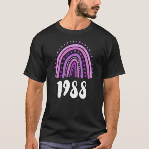 Purple Rainbow Year Of Birth 1988 Birthday T-Shirt