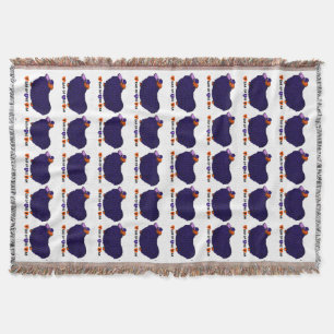 Purple Ram Chinese Year Zodiac Throw Blanket