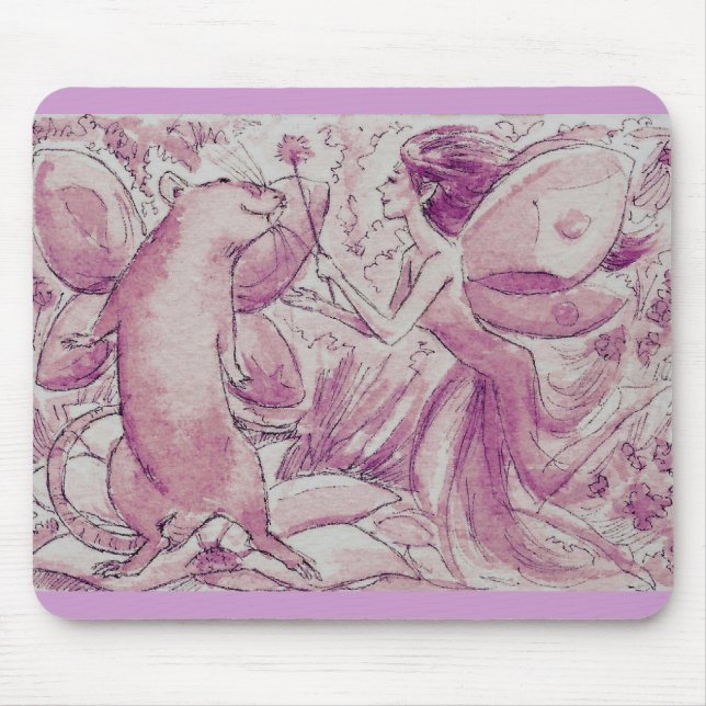 Purple Rat Fairy Mouse Mat (Front)