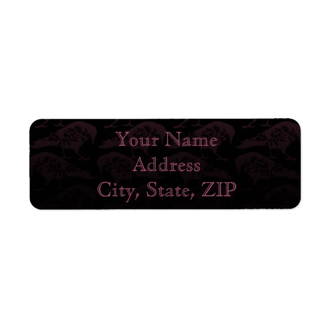 Purple Raven Gothic Anniversary Return Address (Front)