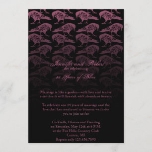 Purple Raven Gothic Wedding Anniversary Invitation