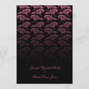 Purple Raven Gothic Wedding Invitation