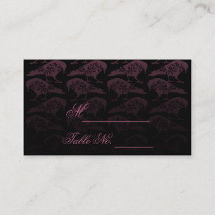 Purple Raven Gothic Wedding Place Card