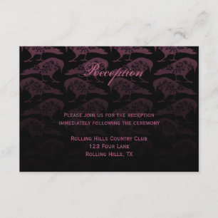Purple Raven Gothic Wedding Reception Invitation