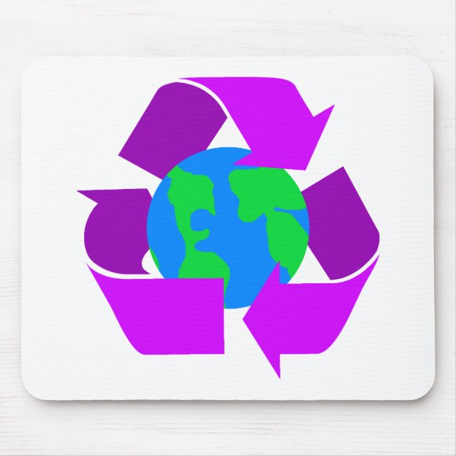 Purple Recycle Mouse Mat (Front)
