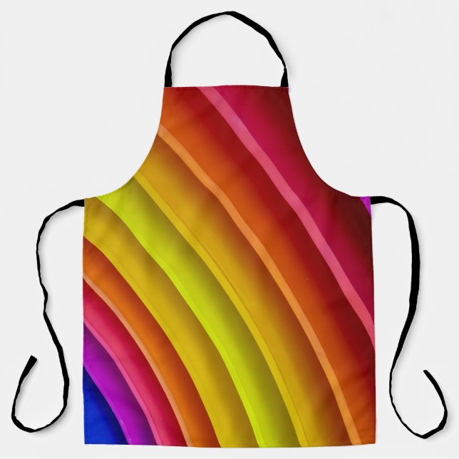 Purple, red, and yellow rainbow column apron (Front)