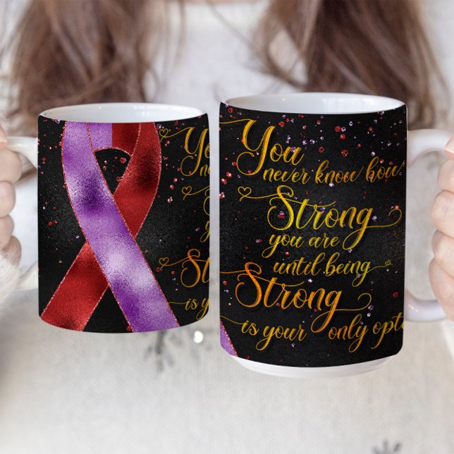 Purple Red Awareness Ribbon Mug Design (Creator Uploaded)