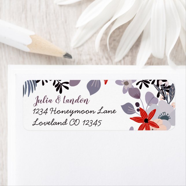 Purple Red Blush Pink and Grey Floral Wedding (Insitu)