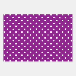 Purple Red Green Geometric Shapes Pattern Wrapping Paper Sheet
