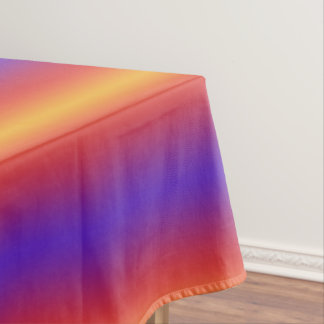 Purple Red Orange Gradient Stripes Tablecloth