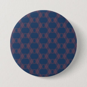 Purple, red, trendy, cool modern decorative art 7.5 cm round badge
