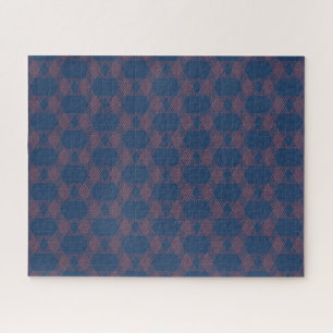 Purple, red, trendy, cool modern decorative art jigsaw puzzle