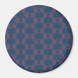Purple, red, trendy, cool modern decorative art magnet