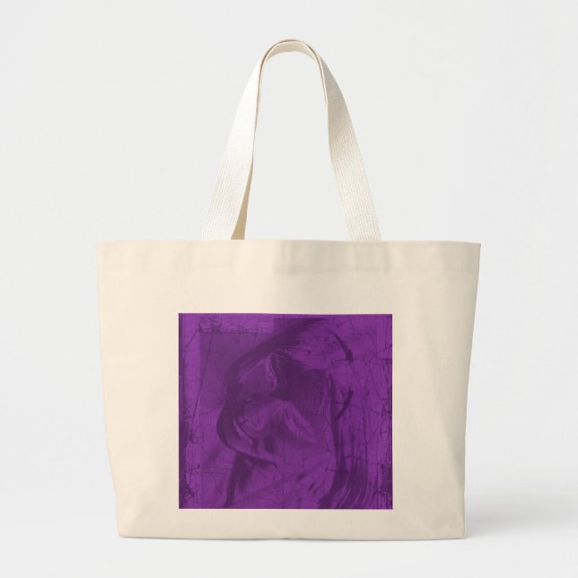 Purple Reflections Large Tote Bag (Front)