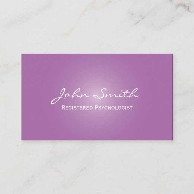 Purple Registered Psychologist Business Card (Front)