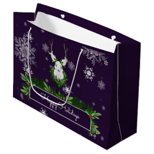 Purple Reindeer Gift Bag