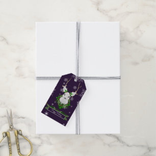 Purple Reindeer Gift Tag