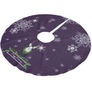 Purple Reindeer Tree Skirt