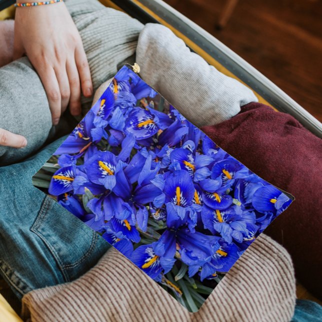 Purple Reticulated Irises Floral Accessory Pouch (In Situ)
