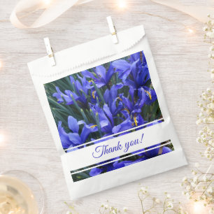 Purple Reticulated Irises Floral Thank You Favour Bags