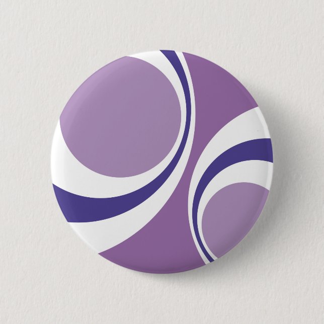 purple retro 6 cm round badge (Front)
