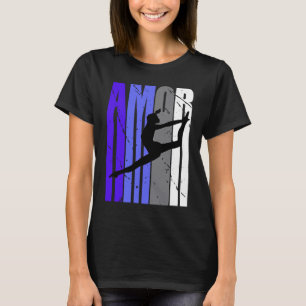 Purple Retro Amor Dance Fan Dancer Squad Vintage C T-Shirt
