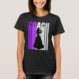 Purple Retro Artistic Violin Coach Coaching Music T-Shirt