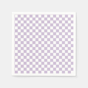 purple Retro Chequered birthday Napkin
