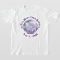 Purple Retro Disco Ball PERSONALIZED T-Shirt