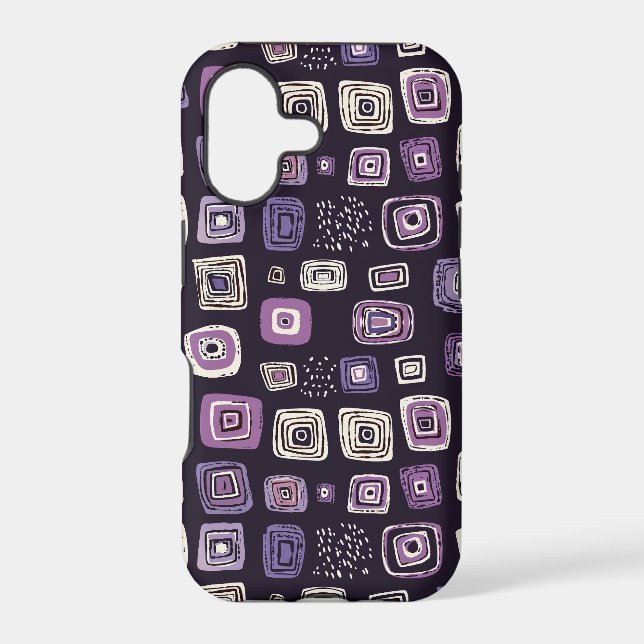 Purple Retro Geometric Pattern (Back)
