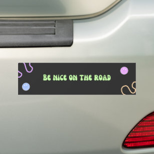 Purple Retro Quote Bumper Sticker