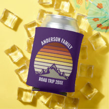 Purple Retro Sunset Mountain Custom