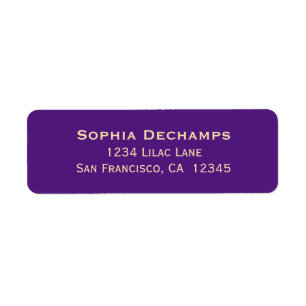 Purple Return Address
