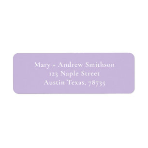 Purple Return Address Label