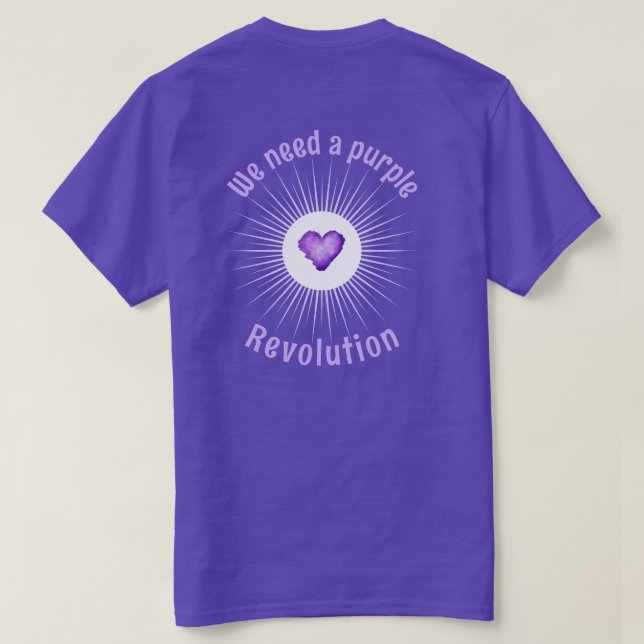 Purple Revolution Men's Basic T-Shirt (Design Back)