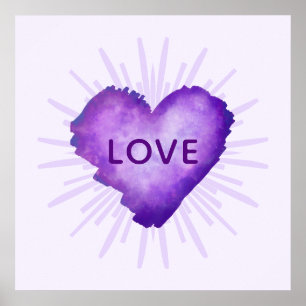 Purple Revolution with LOVE Poster