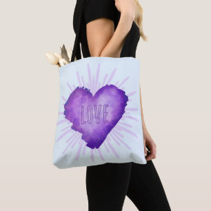 Purple Revolution with LOVE Tote Bag