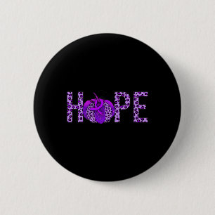 Purple Ribbon Alzheimerheimer's Awareness Month Pu 6 Cm Round Badge