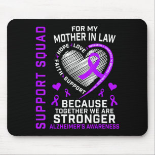 Purple Ribbon Alzheimers Awareness Shirts Mother Mouse Mat