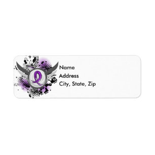 Purple Ribbon And Wings Epilepsy
