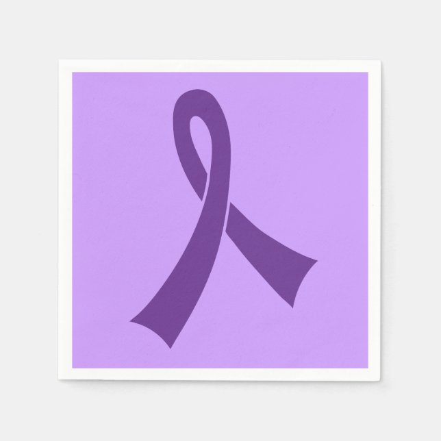 Purple Ribbon Awareness event Napkin (Front)
