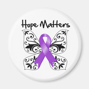 Purple Ribbon Awareness Hope Matters Magnet