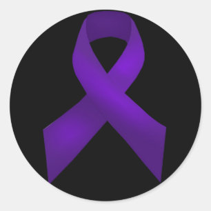 Purple Ribbon Awareness Lupus Classic Round Sticker