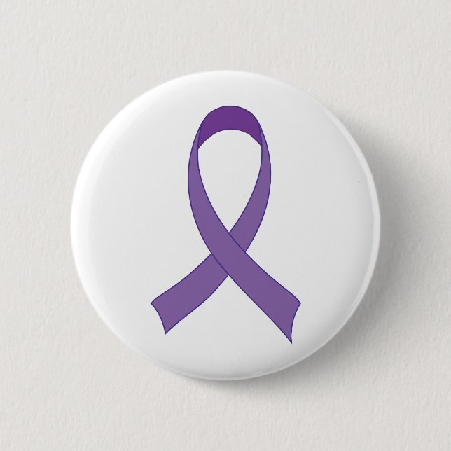 Purple Ribbon Awareness Tshirt Gift 6 Cm Round Badge (Front)