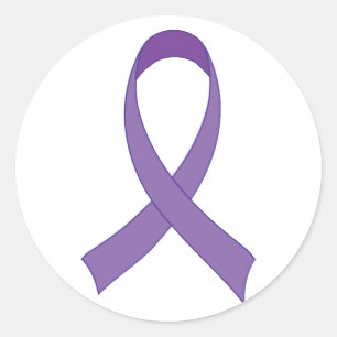 Purple Ribbon Awareness Tshirt Gift Classic Round Sticker