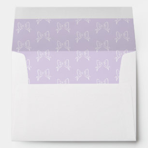Purple Ribbon Baby Girl Shower  Envelope